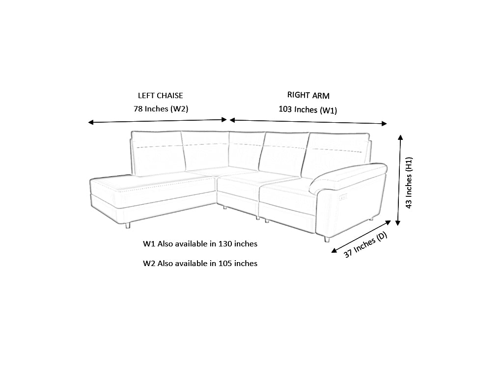 Mayfair Corner Fabric RHF With Recliner