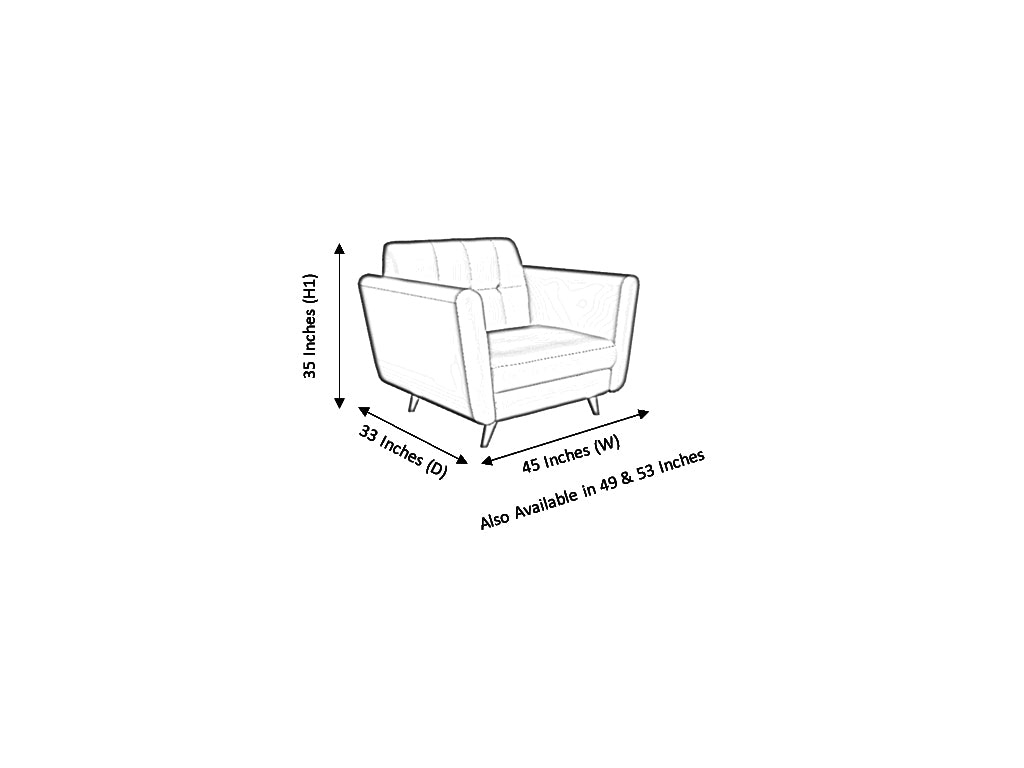 Meridian 1 Seater Artificial Leather Sofa