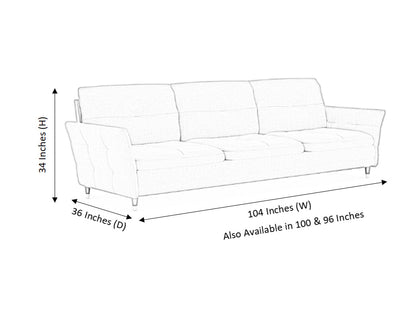Modena 4 Seater Fabric Sofa
