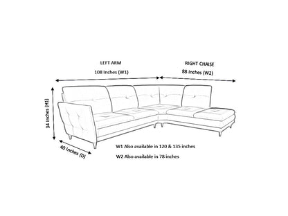 Modena Corner Leather LHF With Chaise