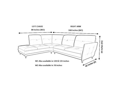 Modena Corner Leather RHF With Chaise