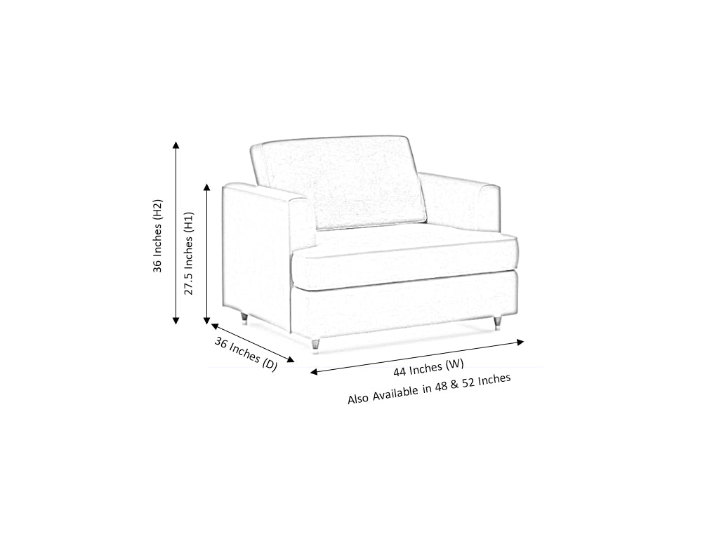 Monaco 1 Seater Artificial Leather Sofa