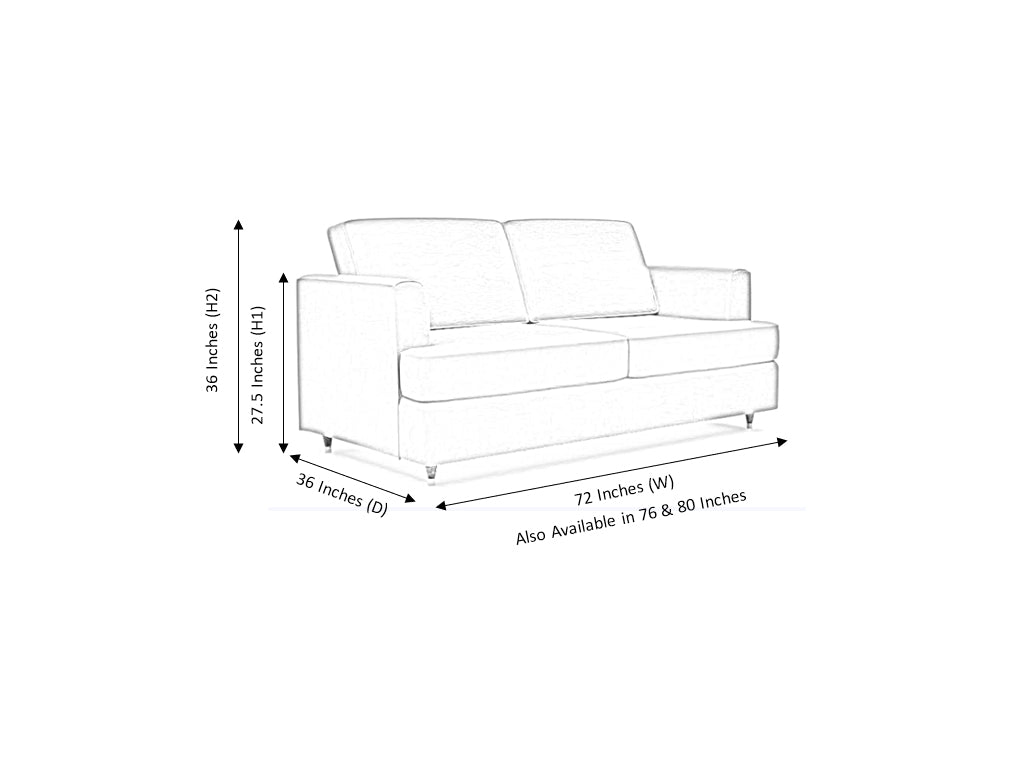 Monaco 2 Seater Fabric Sofa