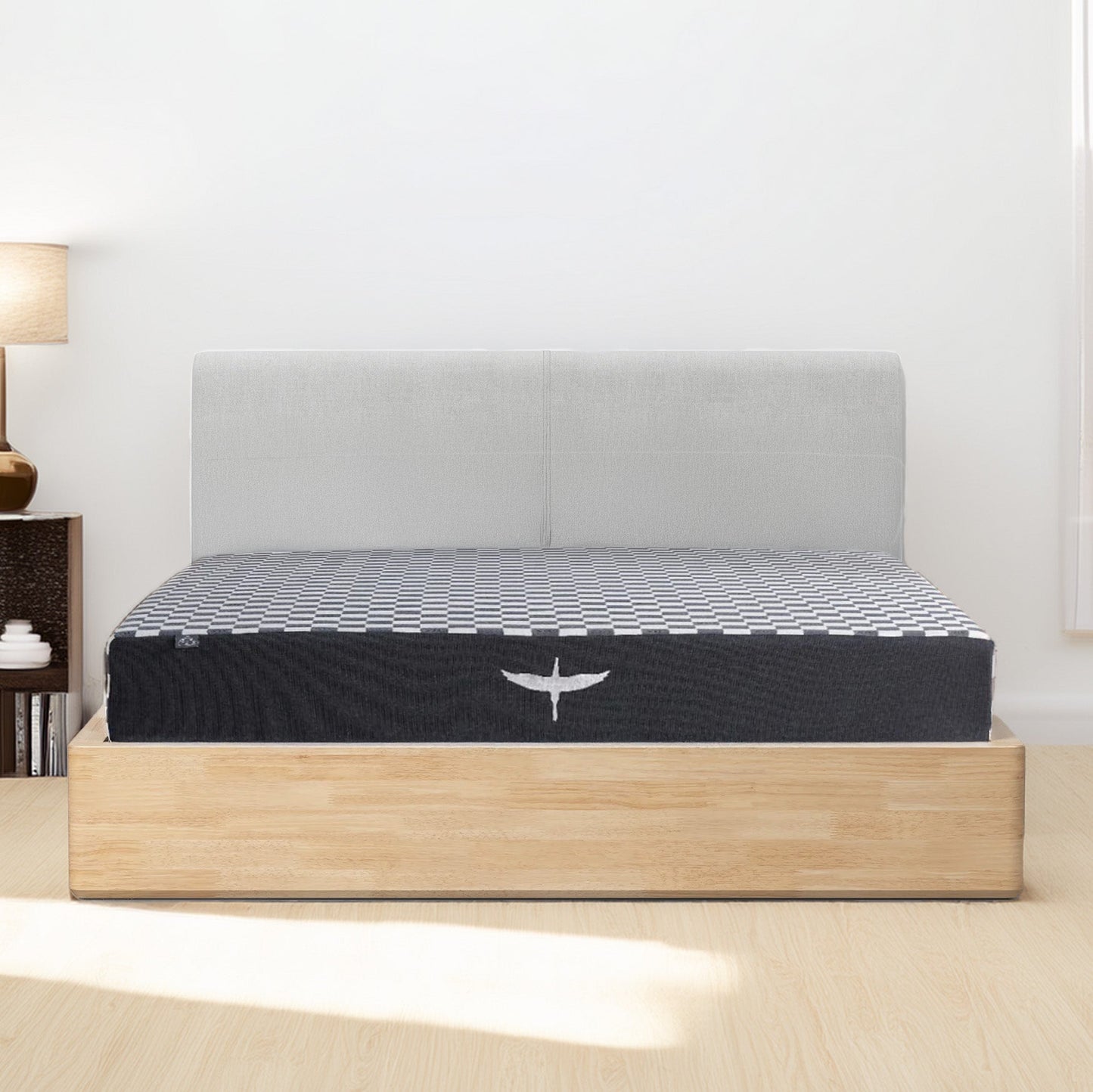 Aari Bed (Built-in Storage) - Solid Teak/Walnut/Oak Wood (King)