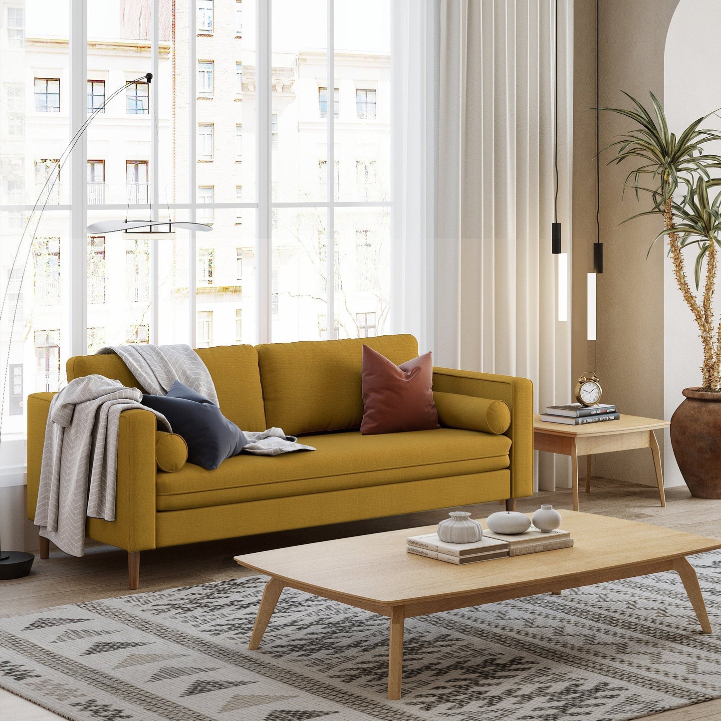 Palo Sofa | 3+ Seater (7 feet) | Removable Fabrics