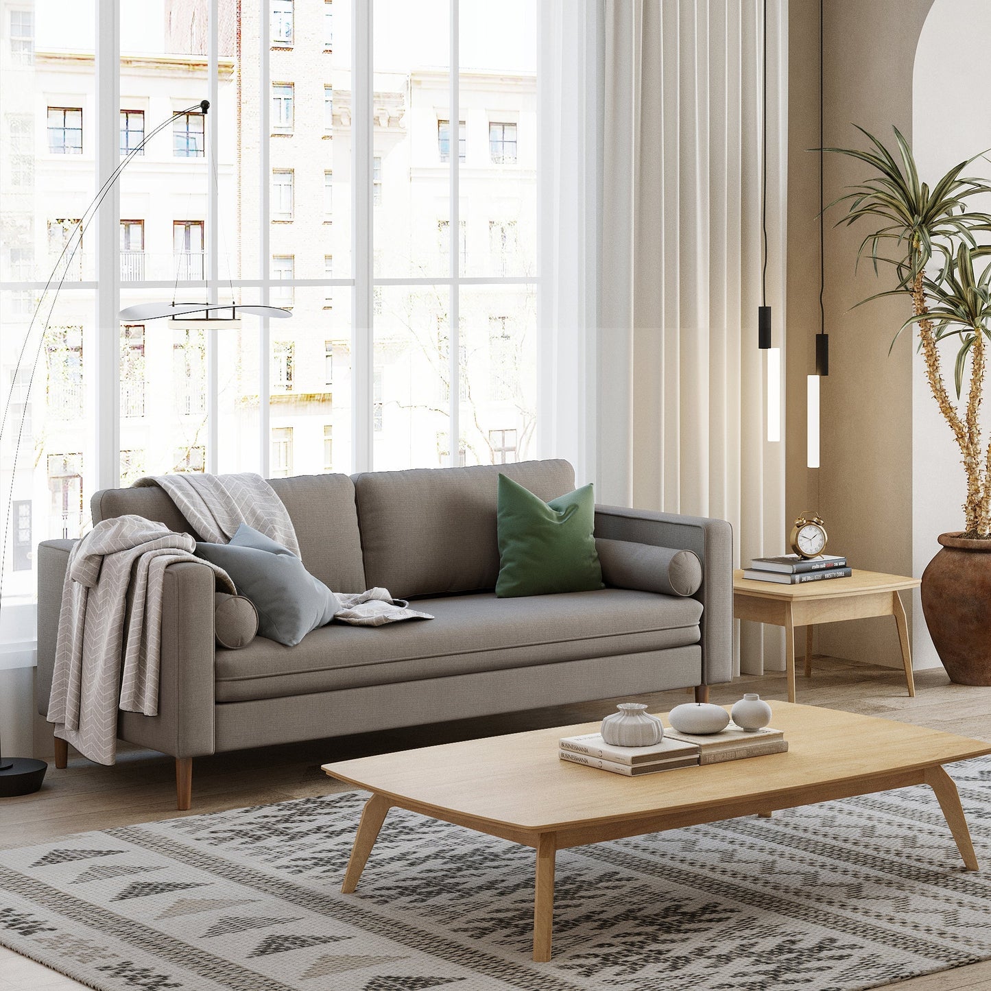 Palo Sofa | 3+ Seater (7 feet) | Removable Fabrics