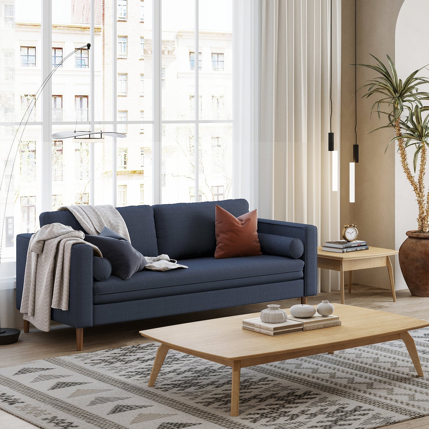 Palo Sofa | 3+ Seater (7 feet) | Removable Fabrics