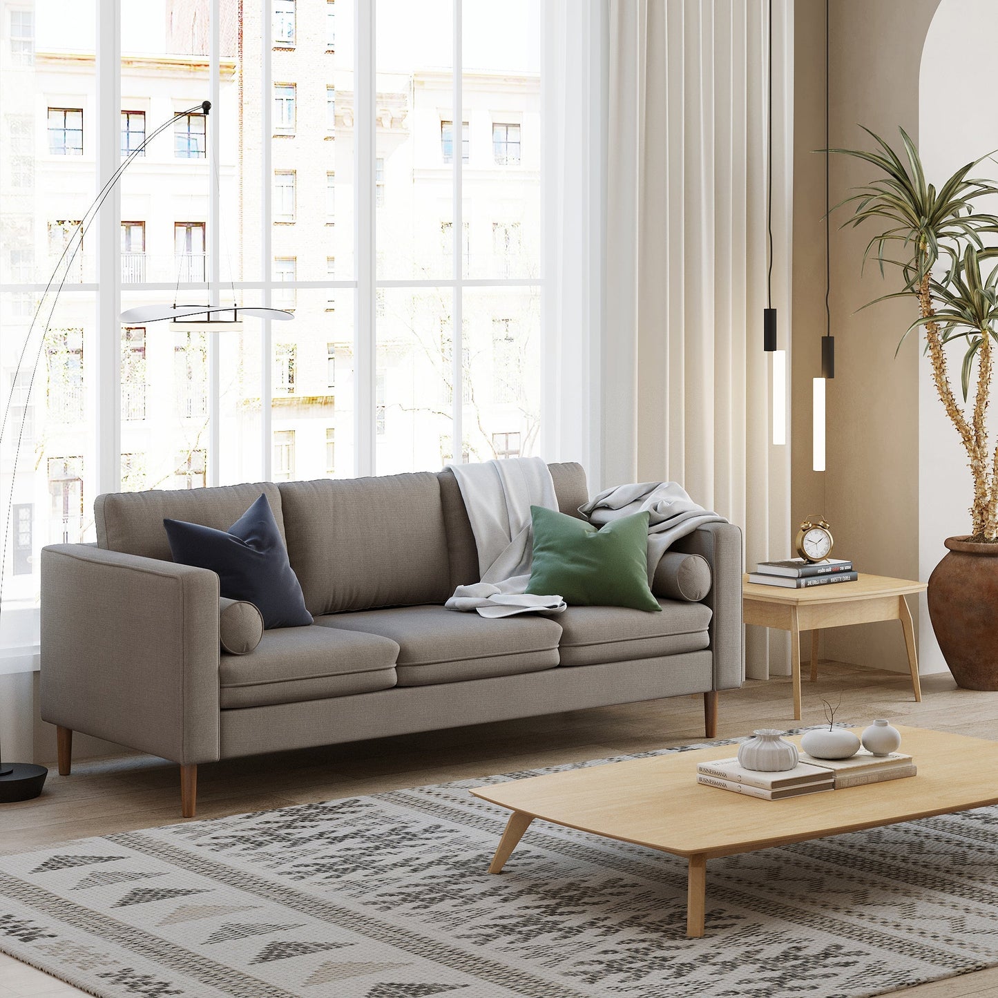 Palo Sofa (Split Seats) | 3+ Seater (7 feet) | Removable Fabrics