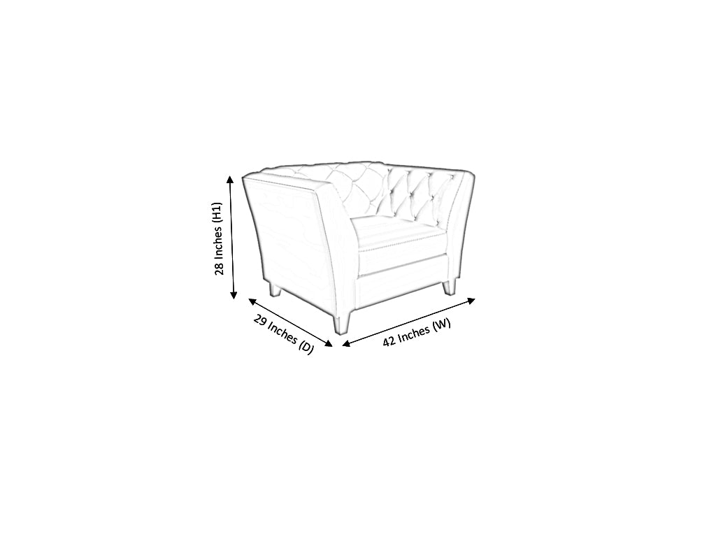 Paris 1 Seater Leather Sofa