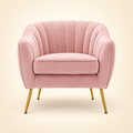 Patro Upholstered Accent Chair pink front view