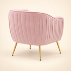 Patro Upholstered Accent Chair pink rear view