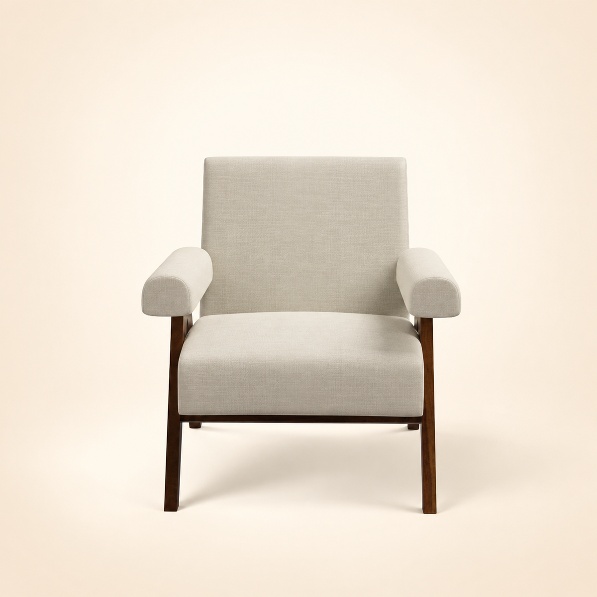 Pierre Accent Chair walnut front view