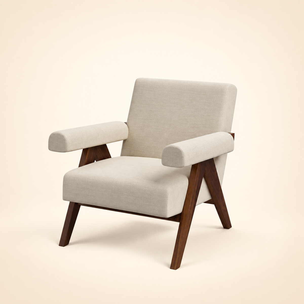 Pierre Accent Chair walnut alternate view