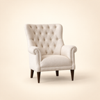 Prima Tufted Accent Chair opposite three-quarter view