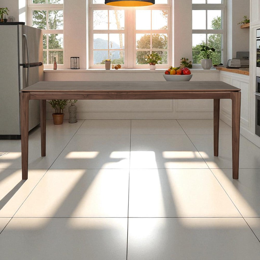 Elan Dining Table (6 feet) - Solid Teak/Walnut/Oak Wood