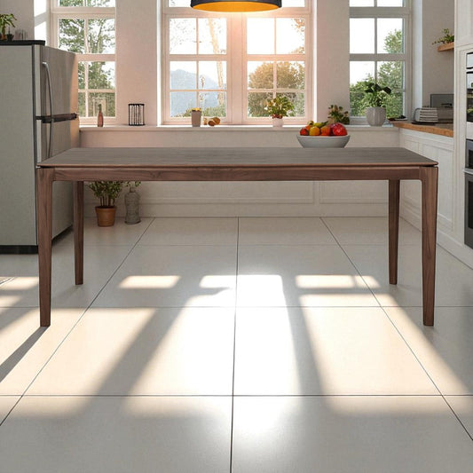 Elan Dining Table (6 feet) - Solid Teak/Walnut/Oak Wood