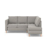 Zinc Corner Leather LHF With Chaise