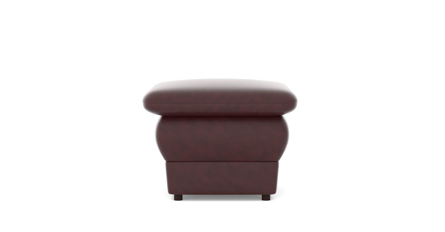 Chiffon Artificial Leather Ottoman