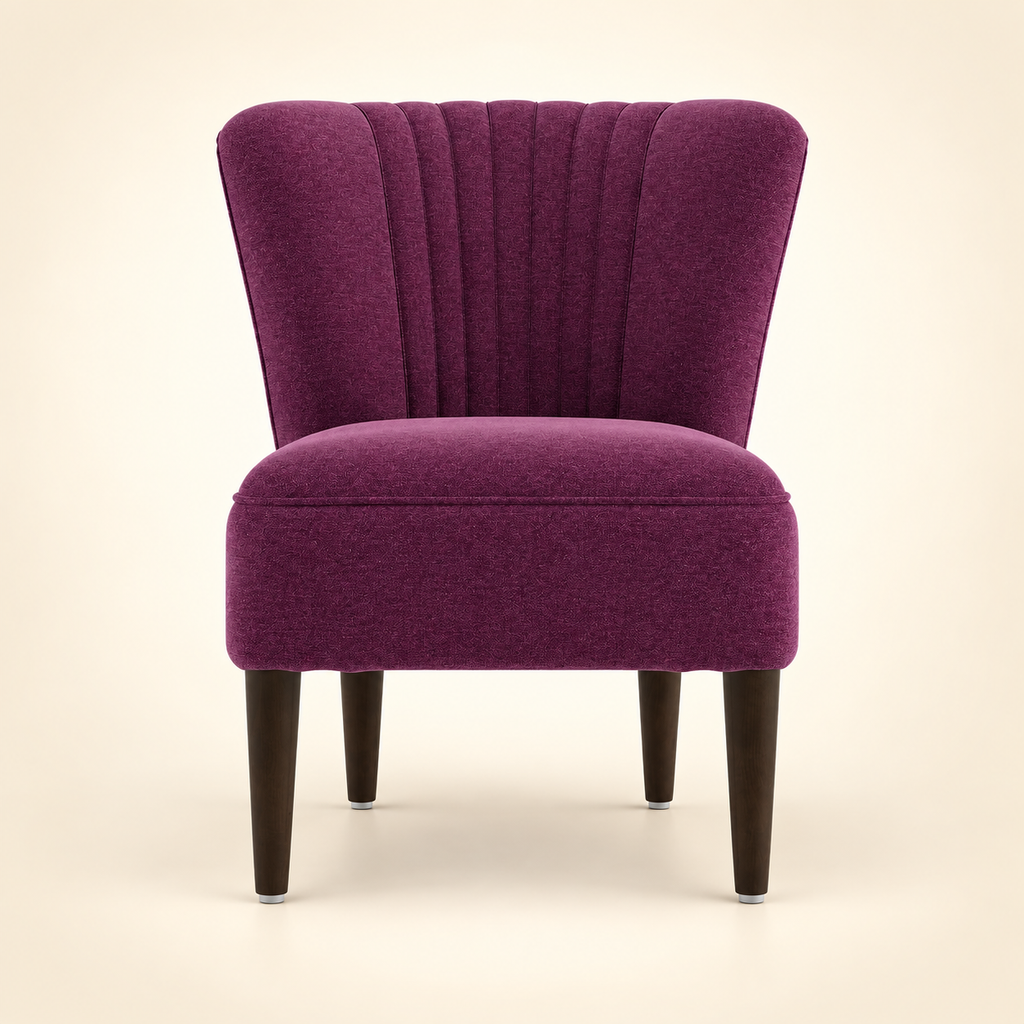 Reagan Accent Chair plum front view