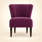 Reagan Accent Chair plum front view