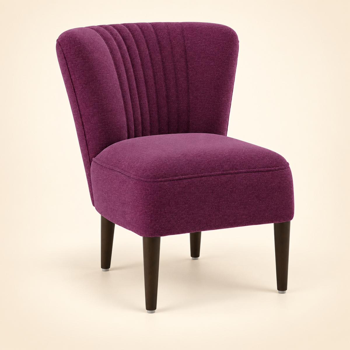 Reagan Accent Chair plum three-quarter view