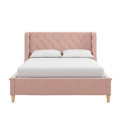 Metios Upholstered Bed Without Storage In Suede