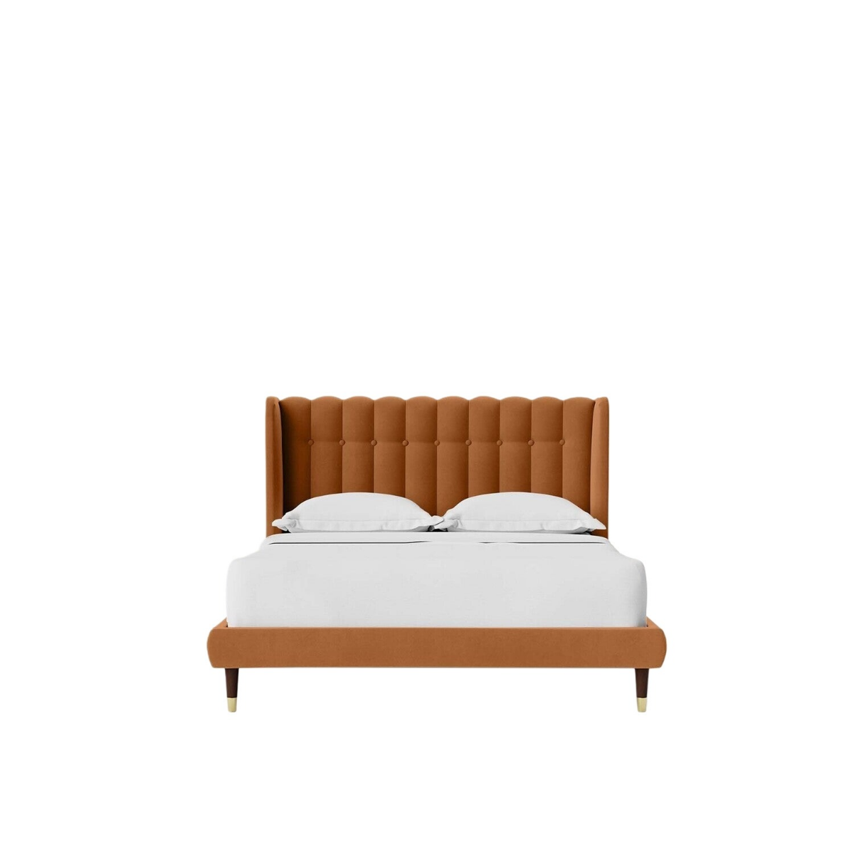 Kochi Upholstered Bed Without Storage In Suede