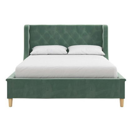 Metios Upholstered Bed Without Storage In Suede