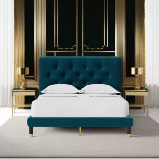 Oxford King Modern Upholstered Bed Without Storage In Suede
