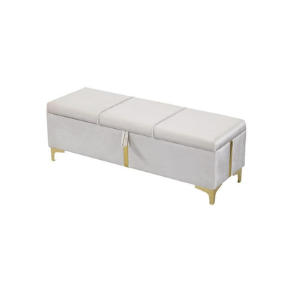 Elegant Upholstered Ottoman With Storage