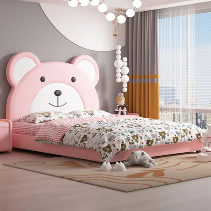 Teddy Upholstered Kids Bed Without Storage In Suede