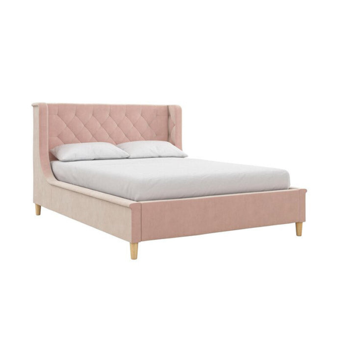 Metios Upholstered Bed Without Storage In Suede