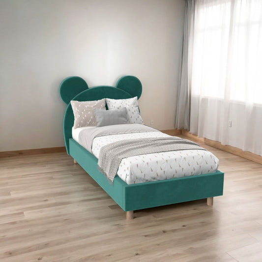 Micky Upholstered Kids Bed Without Storage In Suede