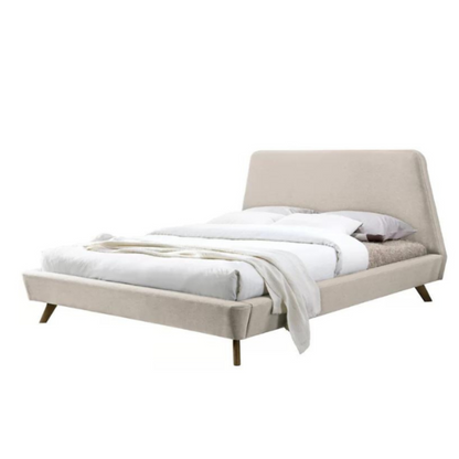 Gobbler Upholstered Bed Without Storage In Suede Fabric