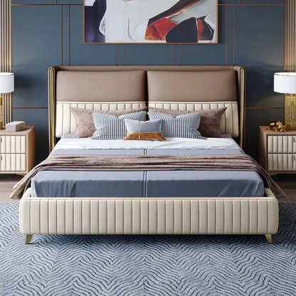 Dallas Slummber Upholstered Bed Without Storage In Suede
