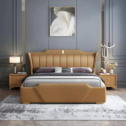 Dubai Luxury Upholstered Bed Without Storage In Fabric