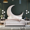 Moon Upholstered Kids Bed Without Storage In Suede