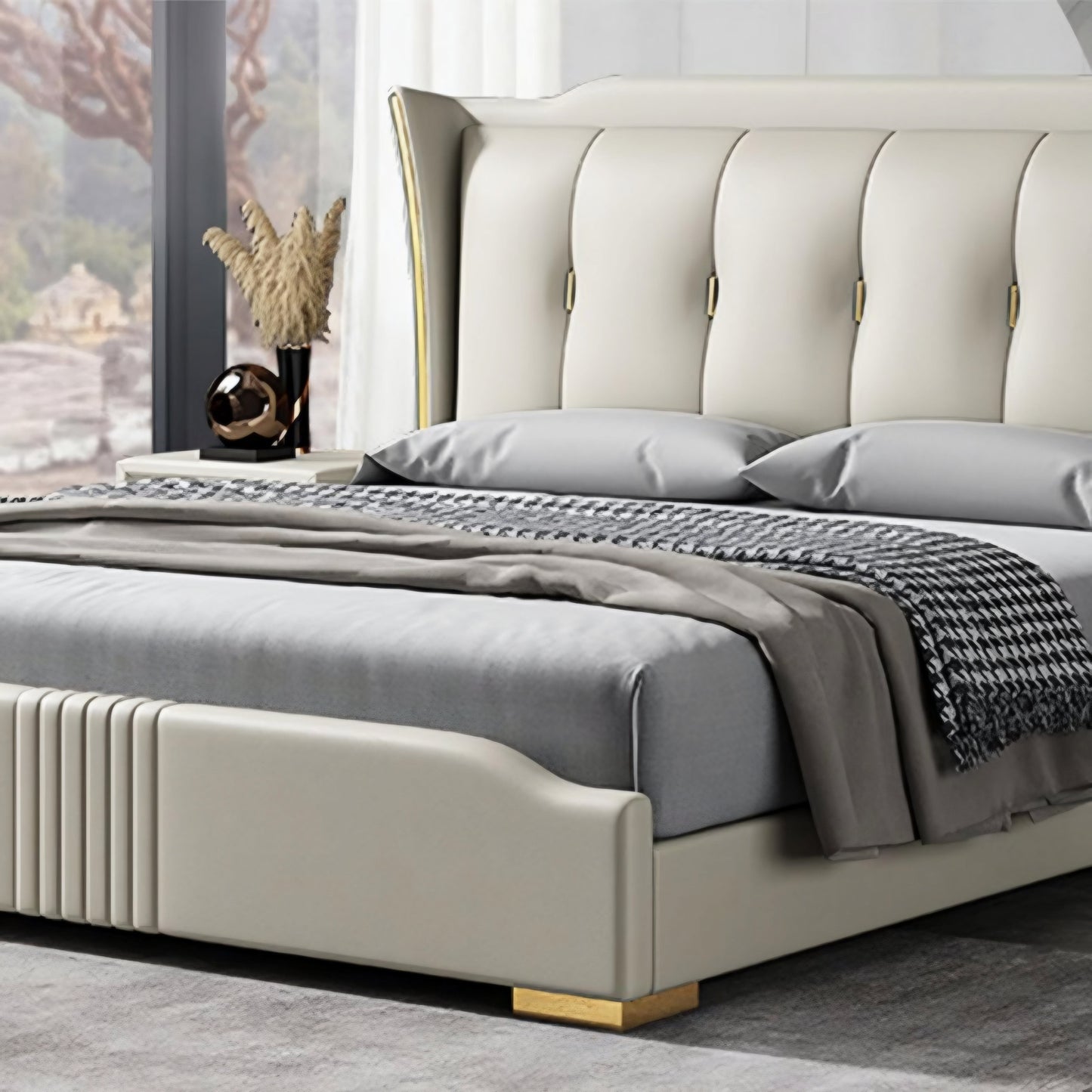Kosmo Upholstered Bed Without Storage In Fabric
