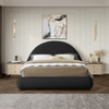 Luna Upholstered Bed Without Storage In Towel Suede Fabric