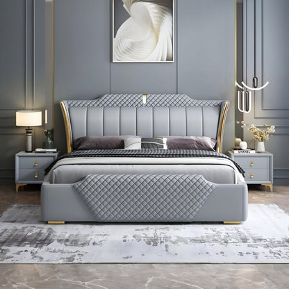 Dubai Luxury Upholstered Bed Without Storage In Fabric