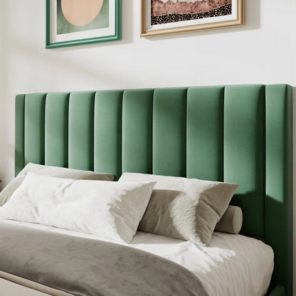 Max Upholstered Bed Without Storage In Suede