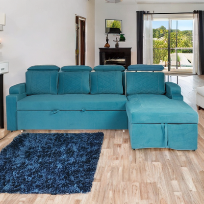 Titanium luxurious Sofa Cum Bed With Lounger