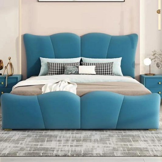 Lucius Upholstered Bed Without Storage In Suede