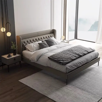 Vogue Upholstered Bed Without Storage In Suede