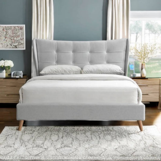 Haval Upholstered Bed Without Storage In Suede