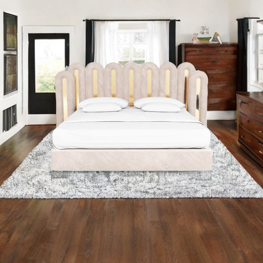 Omega Upholstered Bed Non Storage In Suede