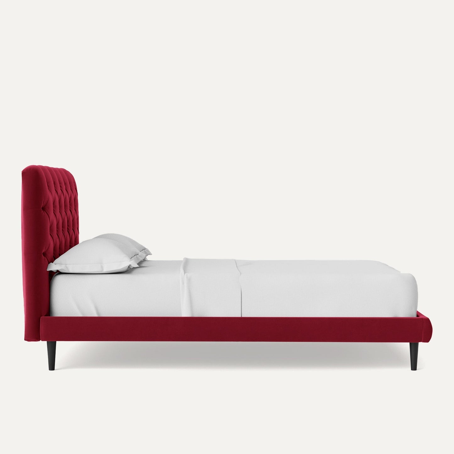 Becton Luxury Upholstered Bed Without Storage In Suede