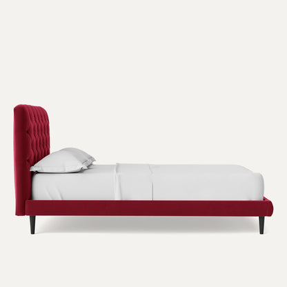 Becton Luxury Upholstered Bed Without Storage In Suede