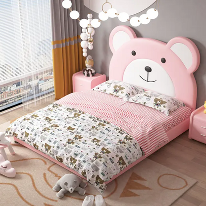 Teddy Upholstered Kids Bed Without Storage In Suede