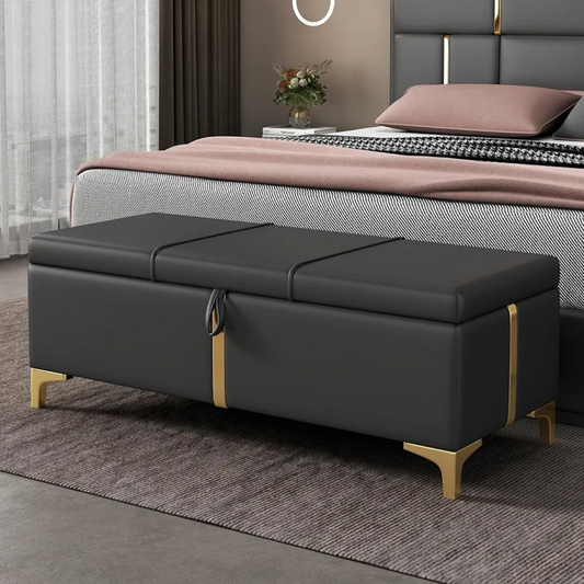 Elegant Upholstered Ottoman With Storage